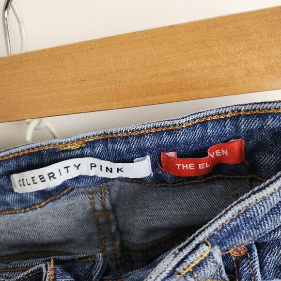 Celebrity Pink The Eleven Distressed Jeans Juniors Size 9/29 Stretch High Waist - Picture 5 of 5